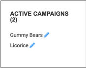 Dashboard - Active Campaigns