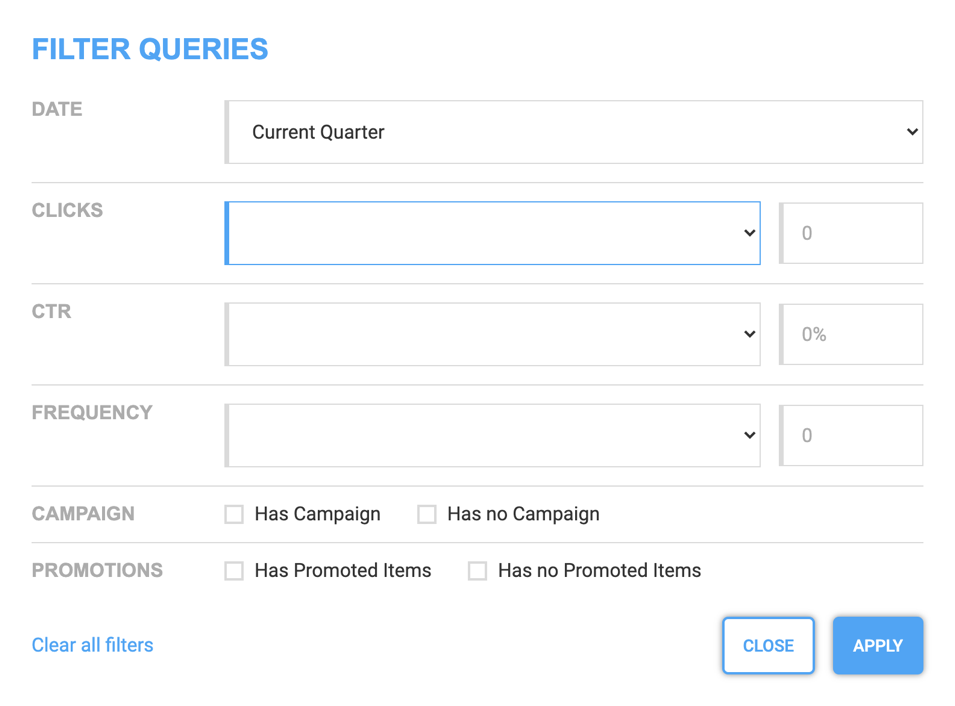 Queries - Filter