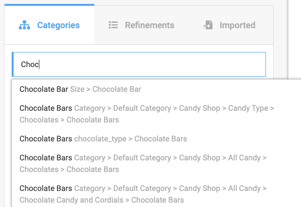 Catalog - Categories Search Box