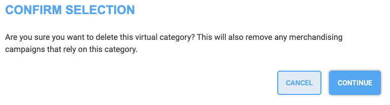 Mapping Rules - Delete Virtual Category