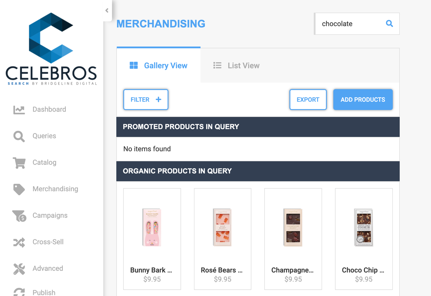 Merchandising - Query Search Box List