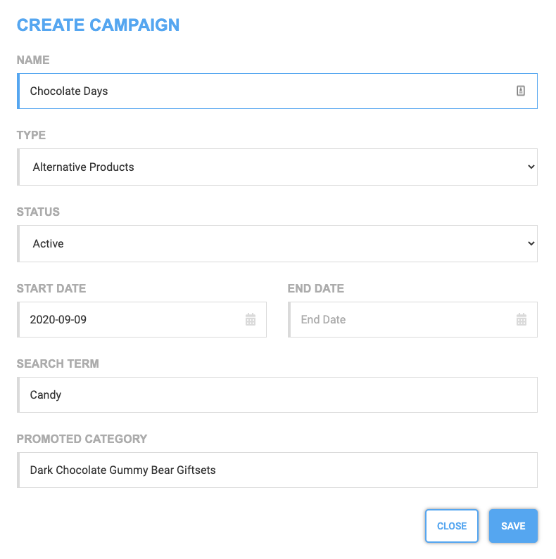 Campaigns - Alternative Products