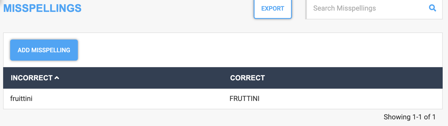 Advanced - Misspellings